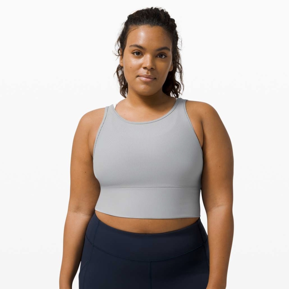 Lululemon power pivot ribbed tank in rhino grey